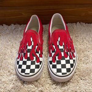 Barely worn Checkered Vans With Blood Drip